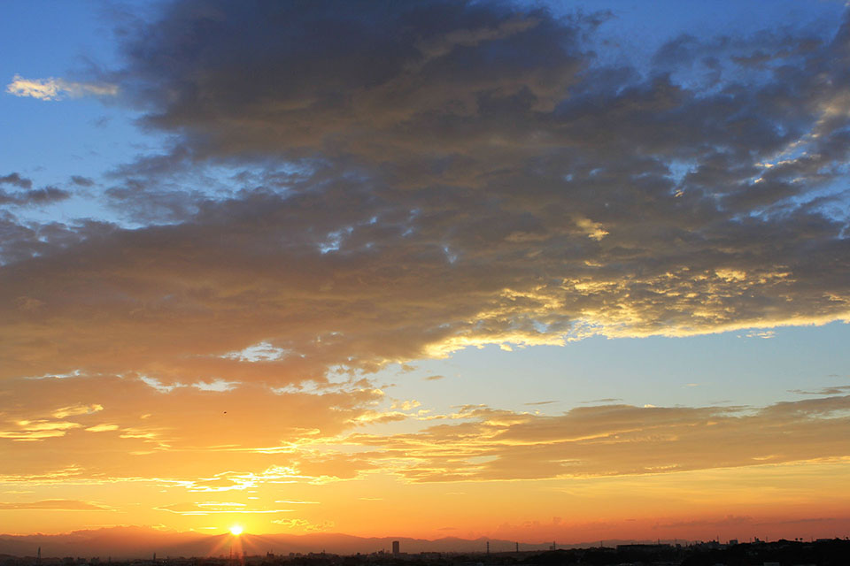 夕焼けのフリー写真画像素材 イラストフォト