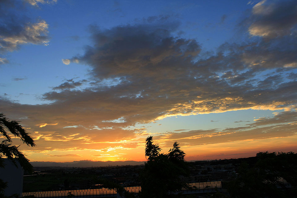 夕焼けのフリー写真画像素材 イラストフォト